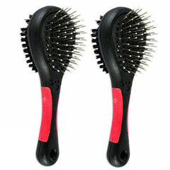 2PCS Grooming Brush Double Sided Detangle Remove Loose Fur 17.5cm
