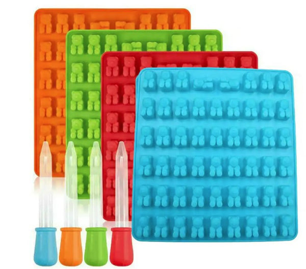 53 Bear Silicone Gummy Chocolate Baking Mold Ice Cube Tray Candy Jelly Mould - Lets Party