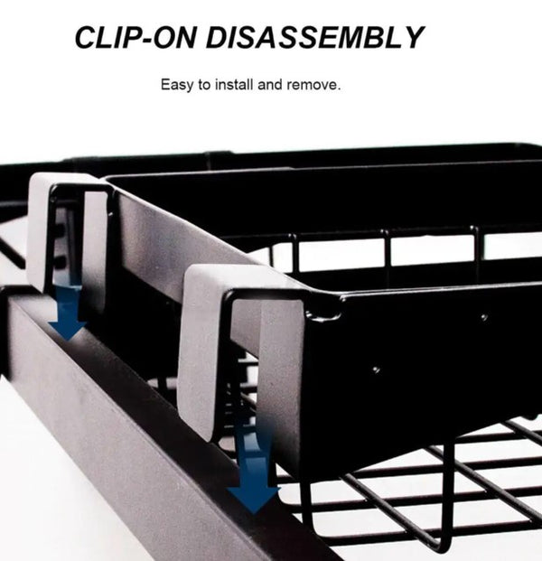 85cm Dish Drying Rack Kitchen Drainer Storage Holder Over Sink Bowl Organiser - Lets Party