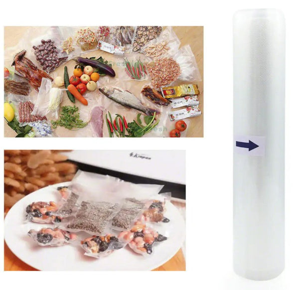 4x Vacuum Food Sealer Roll Bags 6m x 28cm Saver Seal Storage Heat Commercial - Lets Party
