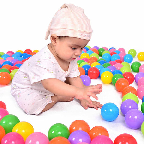 100Pcs Soft Plastic Ocean Balls 5.5cm Baby Kids Swim Pool Play Pit Ball Toy OZ - Lets Party