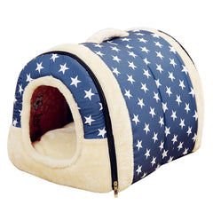 Pet Dog House Kennel Soft Igloo Beds Cave Cat Puppy Bed Doggy Warm Cushion Fold