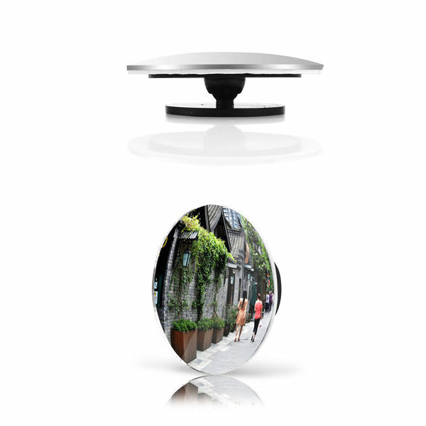 2x Blind Spot Mirror Rimless Ultra HD Glass Wide Angle 360° Rear View Adjustable - Lets Party