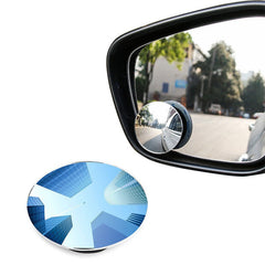 2x Blind Spot Mirror Rimless Ultra HD Glass Wide Angle 360° Rear View Adjustable