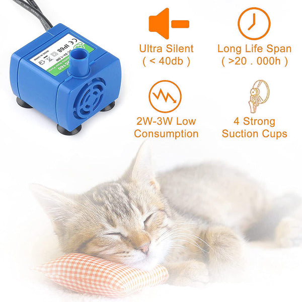 Automatic LED Electric Pet Water Dispenser Fountain Filter Dog Cat Drinking Bowl - Lets Party