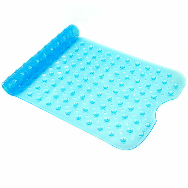 Non-Slip Bath Shower Mat Rubber Sucker Bathtub Children Blue Large 100x40cm AU - Lets Party