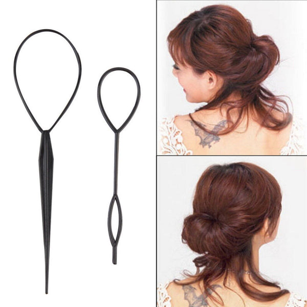 Up to 8Pcs Ponytail Hair Styling Tail Maker Tools Topsy Ponytail Back Braid Maker - Lets Party