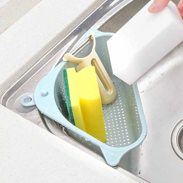 Triangle Sink Kitchen Storage Drain Basket Rack Shelf Holder Strainer Organizer - Lets Party