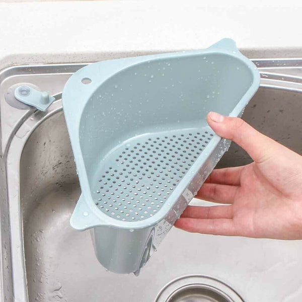 Triangle Sink Kitchen Storage Drain Basket Rack Shelf Holder Strainer Organizer - Lets Party