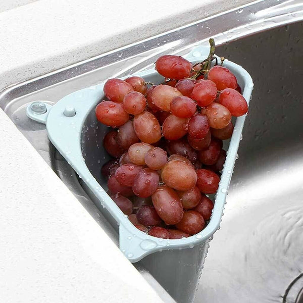 Triangle Sink Kitchen Storage Drain Basket Rack Shelf Holder Strainer Organizer - Lets Party