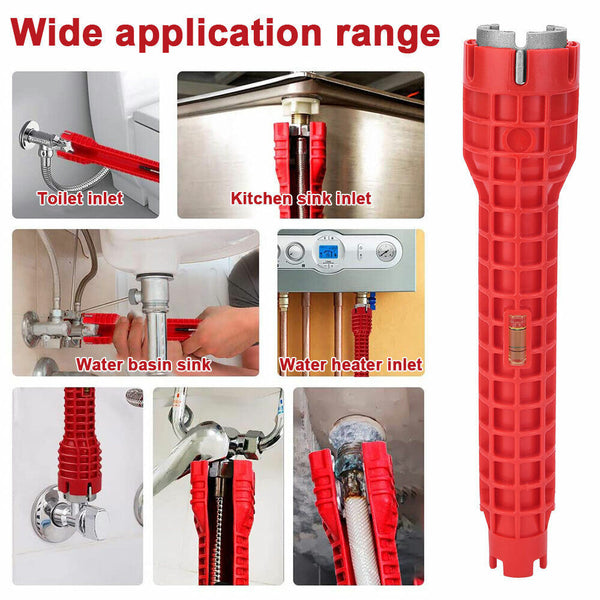 8 In 1 Home Sink Basin Wrench Faucet Install Tap Spanner Repair Tool Adjustable - Lets Party