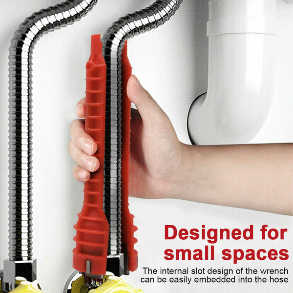 8 In 1 Home Sink Basin Wrench Faucet Install Tap Spanner Repair Tool Adjustable - Lets Party
