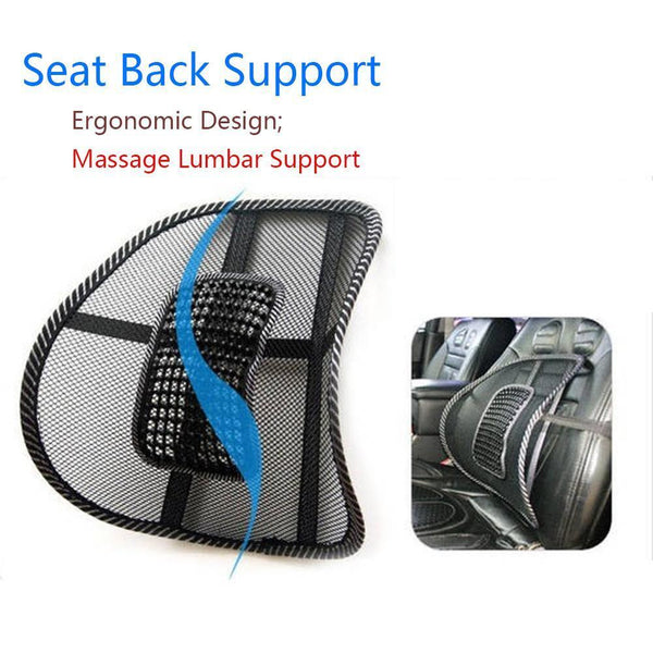 2x Mesh Lumbar Back Support Posture Corrector Office Chair Car Seat Home Cushion - Lets Party