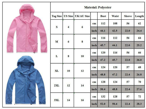 Unisex Cycling Running Hiking Bike Windproof Waterproof Jacket Outdoor Rain Coat - Lets Party