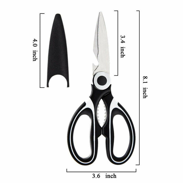 Kitchen Scissors Heavy Duty Sharp Stainless Steel Multi Purpose Meat Scissor AU - Lets Party