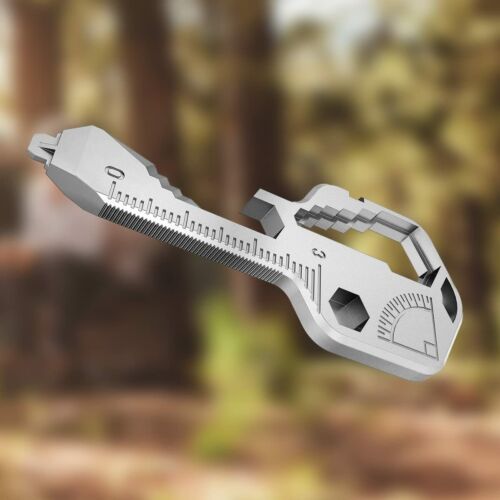 24 in 1 Multi-tool Key Shaped Pocket Keychain Bottle Opener Wrench Ruler Tools - Lets Party