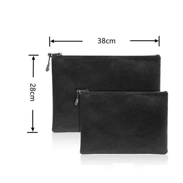 Fireproof Document Bag Silicone Coated Fiberglass Safe Money Bag Pouch Holder AU - Lets Party