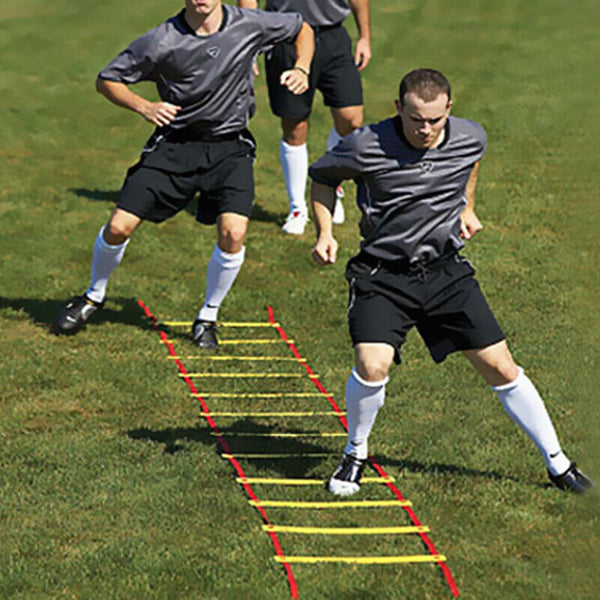 10M Agility Speed Sport Trainning Ladder Soccer Fitness Boxing 21 Rungs & Bag Gym - Lets Party