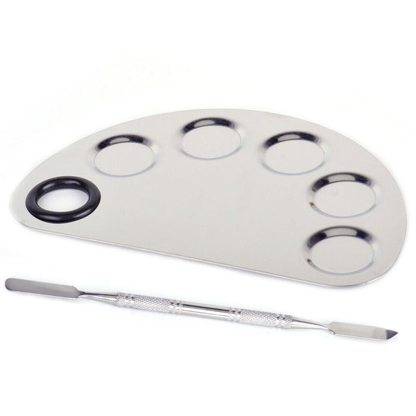 Cosmetic Makeup Palette Nail Art Spatula Foundation Mixing Tool Stainless Steel - Lets Party