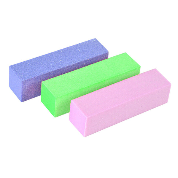 10pcs Nail File Buffer Block Sanding Sponge Acrylic Nail Art Buffing Block - Lets Party