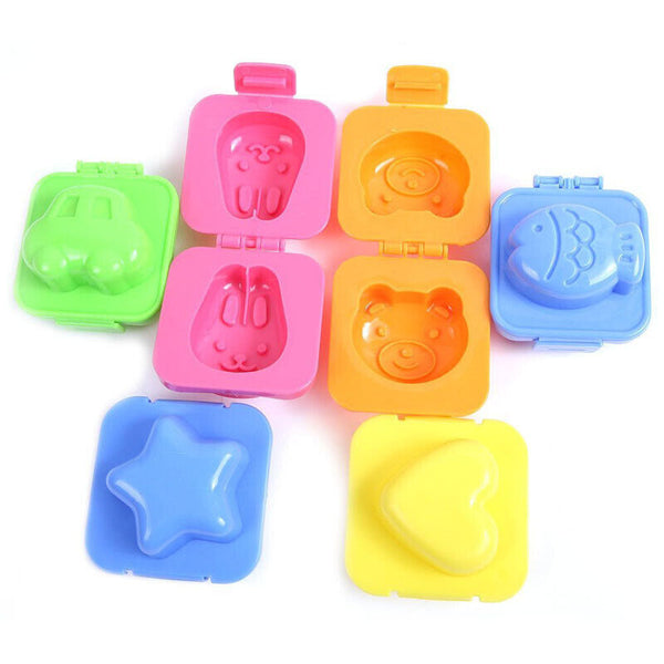 6Pcs Mold Sandwich Bento Rice Mould Sushi Maker Boiled egg Cutter Decorating - Lets Party