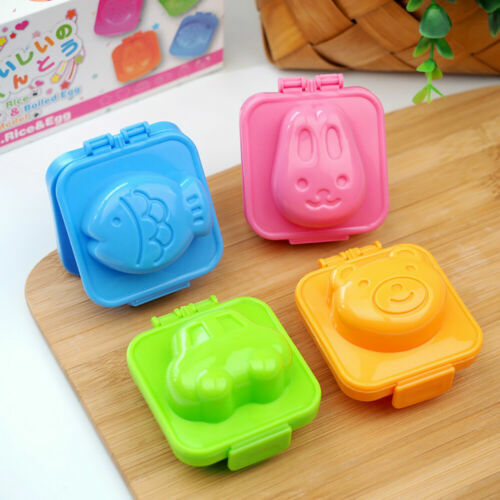 6Pcs Mold Sandwich Bento Rice Mould Sushi Maker Boiled egg Cutter Decorating - Lets Party