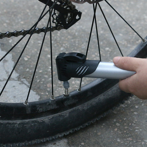 Aluminum Mini Bicycle Air Pump Bike Hand Ball Inflator Portable Cycling Tyre - Lets Party