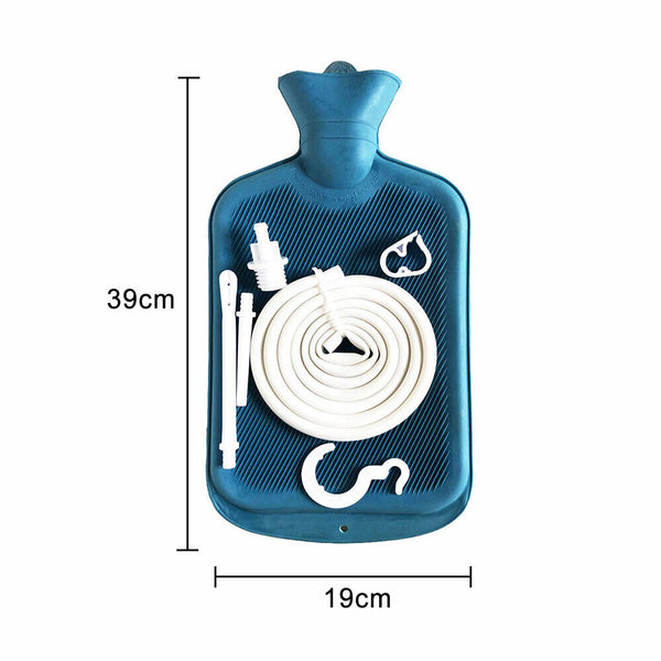 Reusable Premium Enema Douche Premium Enema Bag Kit BPA Free 2L Hot Water Bottle - Lets Party