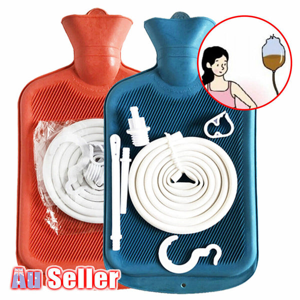 Reusable Premium Enema Douche Premium Enema Bag Kit BPA Free 2L Hot Water Bottle - Lets Party