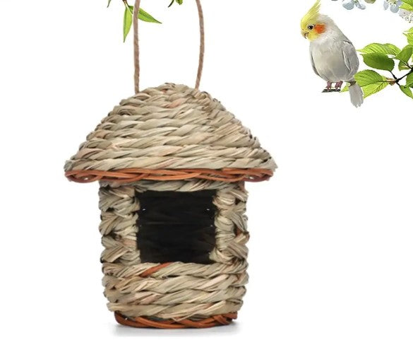 Bird Nest Breeding Box House Bed Cage Hut Cave Canary Finch Budgie Parrot - Lets Party