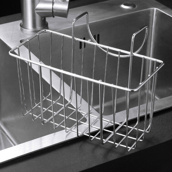 Kitchen Soap Rack Brush Stainless Steel Sink Caddy Sponge Holder Organizer - Lets Party