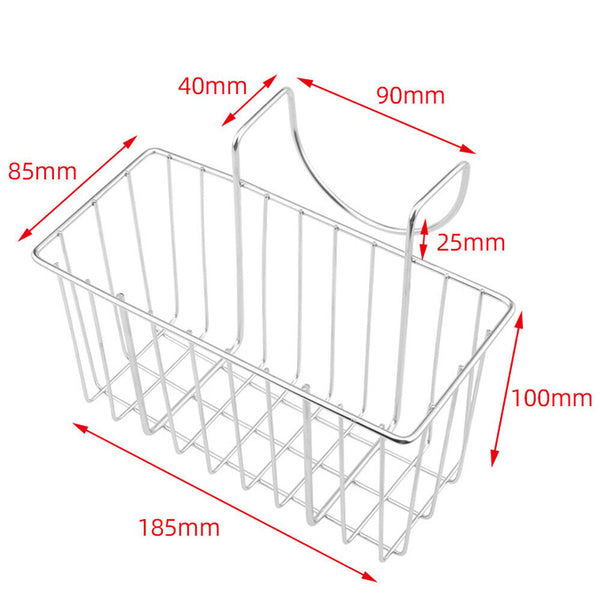 Kitchen Soap Rack Brush Stainless Steel Sink Caddy Sponge Holder Organizer - Lets Party