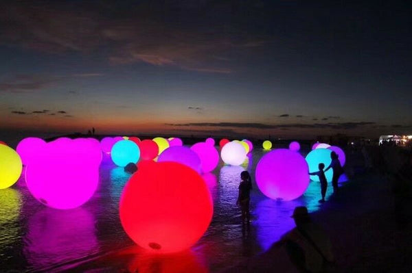 1/5/10/30x Glow Beach Ball Glow Sticks Balls Party Glow in the dark Toys 30cm - Lets Party