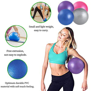 25cm Orange Gym Yoga Ball Home Fitness Exercise Balance Pilates Pregnancy Birthing - Lets Party