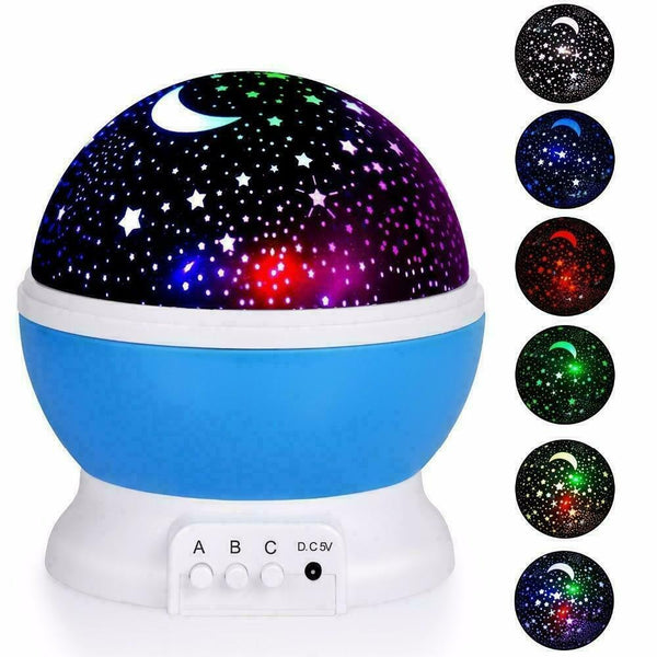 LED Night Star Sky Projector Light Lamp Rotating Starry Baby Room Kids Gift - Lets Party