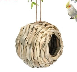 Bird Nest Breeding Box House Bed Cage Hut Cave Canary Finch Budgie Parrot - Lets Party