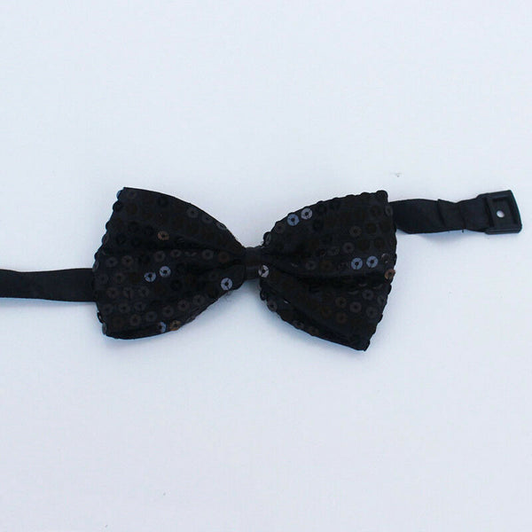 Glitter Sequin Clip-on Bowtie Men's Women Boys Girls Bow Tie Party Dance Costume - Lets Party