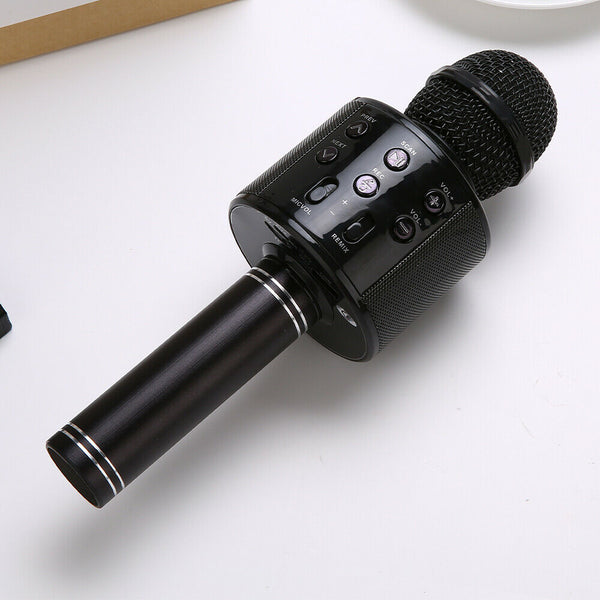 Karaoke Microphone Speaker Wireless Bluetooth Handheld Mic USB Player KTV WS858 - Lets Party