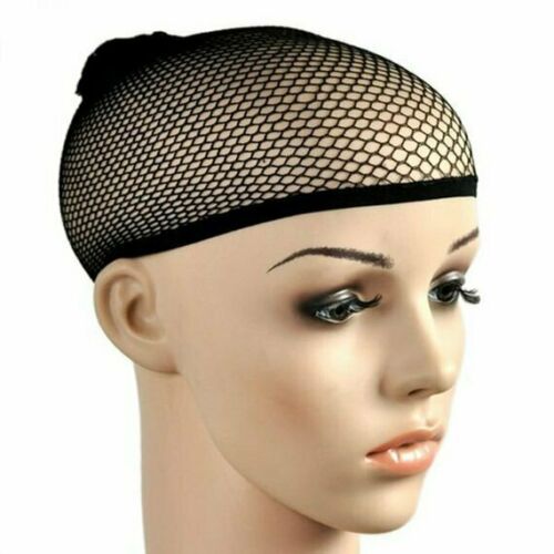 Mesh Wig Cap Hair Net Wrap Under a Wig Nude or Black Open or Closed - Lets Party