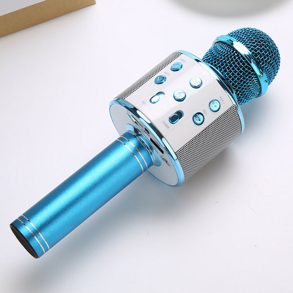 Karaoke Microphone Speaker Wireless Bluetooth Handheld Mic USB Player KTV WS858 - Lets Party