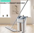 Flat Mop Bucket 360 Rotating Self Wash Cleaning Wet and Dry Pads 3 MOP Heads Set - Lets Party