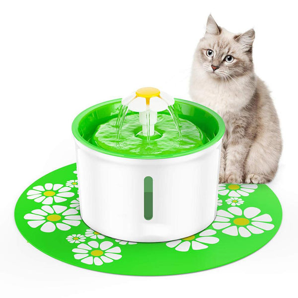 Cat Dog Pet Water Fountain Bowl Drinking Flower Water Dispenser Feeder Health - Lets Party