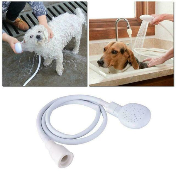 Single Tap Pets Shower Spray Hose Head Dog Bath Tub Washing Holder Attachment - Lets Party