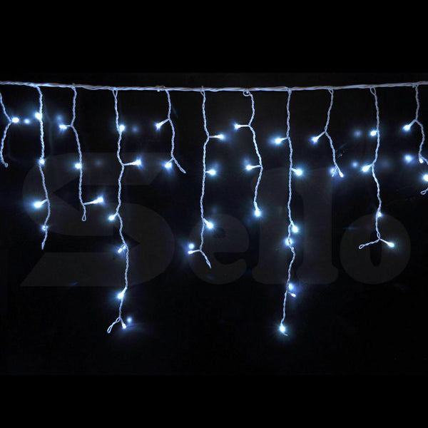 300 LED Curtain Fairy String Lights Wedding Outdoor Xmas Party Lights Cool White - Lets Party