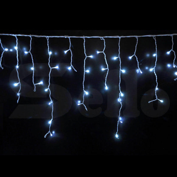 500 LED Curtain Fairy String Lights Wedding Outdoor Xmas Party Lights Cool White - Lets Party