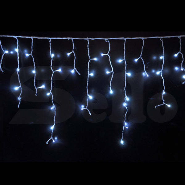 300 LED Curtain Fairy String Lights Wedding Outdoor Xmas Party Lights Cool White - Lets Party