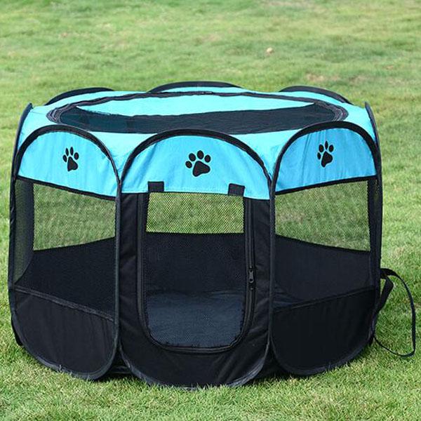 8 Panel Pet Tent Playpen Dog Cat Play Pen Bags Kennel Portable Puppy - Lets Party