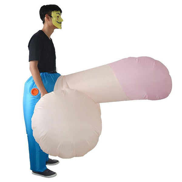 Adult Inflatable Pants Willy Suit Fancy Dress Costume Funny Penis Hen Stag Party - Lets Party