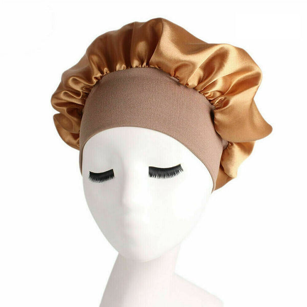 Women's Sleep Hair Hat Care Elastic Sleeping Bonnet Night Soft Cap 8 Colors - Lets Party