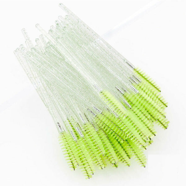 UP TO 100x Disposable Glitter Mascara Wands Lash Brush Eyelash Extensions Makeup - Lets Party